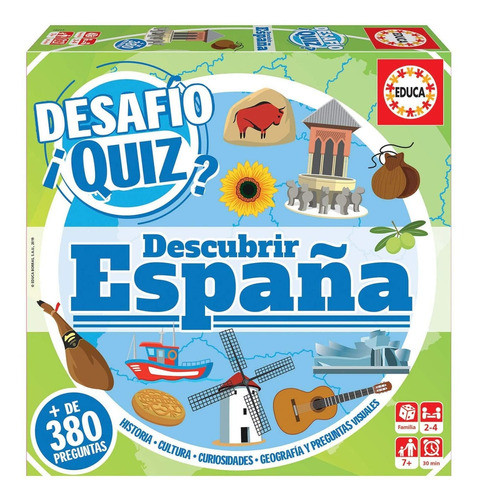 Juego Desafío Quiz Didactico Descubrir España Niños Educa ® 0