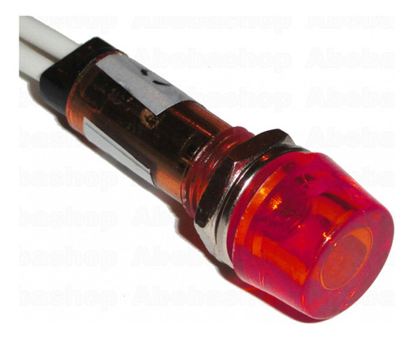 Pack 20x Luz Piloto 10mm 220vac Alterna Ac Rojo Ojo De Buey 0