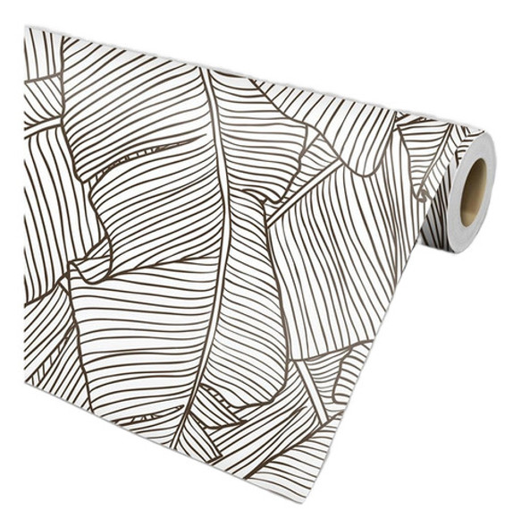 Papel De Parede Adesivo Floral Folhagens De Bananeira 0
