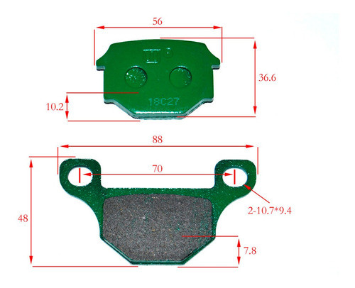 Pastilla De Freno Wstandard Gts - Street 125cc 1