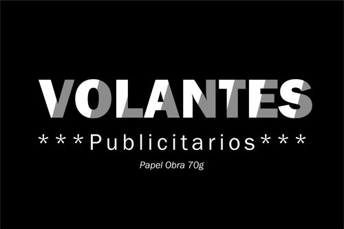1.000 Volantes Publicitarios Frente Y Dorso Color Negro 1