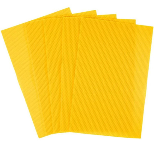 5 Laminas Planchas De Miel + 5 Metros Pabilo Emparafinado 1