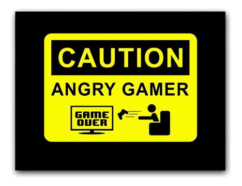 Placa  Mdf  20 Cm X 30 Cm - Cuidado Gamer Bravo (bd51) 0