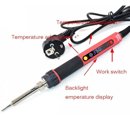 Cautin Soldador Lapiz 60w Lcd Temp Regulable + 10 Puntas 1
