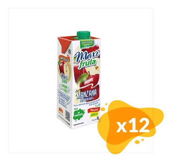 Jugo Maxi Fruta 1 Litro Sabor Manzana Pack X12 0