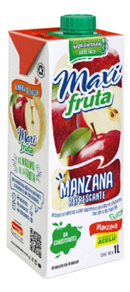 Jugo Maxi Fruta 1 Litro Sabor Manzana Pack X12 0