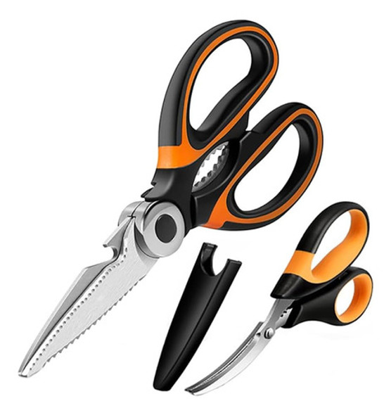 Tijeras De Acero Inoxidable Para Carne Y Pescado, Pack De 2 0 Tijeras De Acero Inoxidable Para Carne Y Pescado, Pack De 2 0