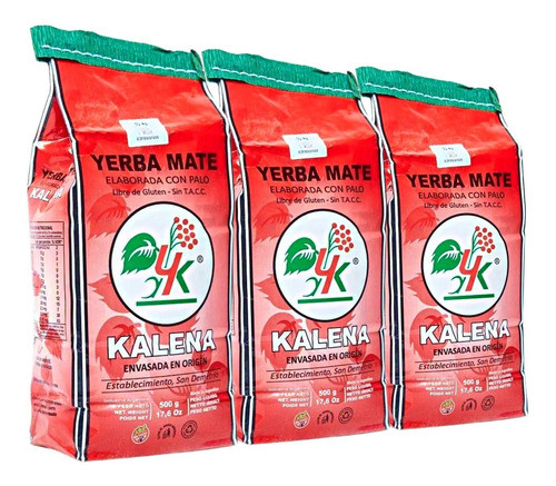 Yerba Mate Kalena De 500 Grs - 3 Unidades 0