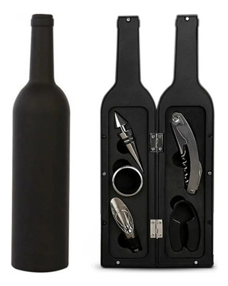 Set De Vino 5 Piezas En Estuche Con Forma De Botella 0