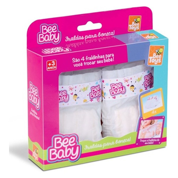 Pack 4 Pañales Para Bebes De Juguete 0