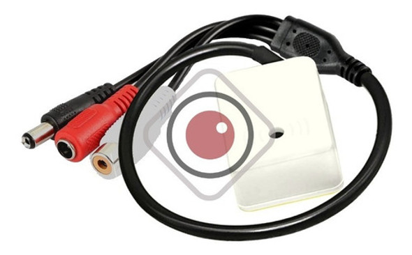 Micrófono Ambiental Con Ganancia Salida Alimentación Dc Cctv 0