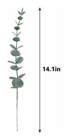 Cewor 24pcs Tallos De Hojas De Eucalipto Artificiales Ramas 1 Cewor 24pcs Tallos De Hojas De Eucalipto Artificiales Ramas 1