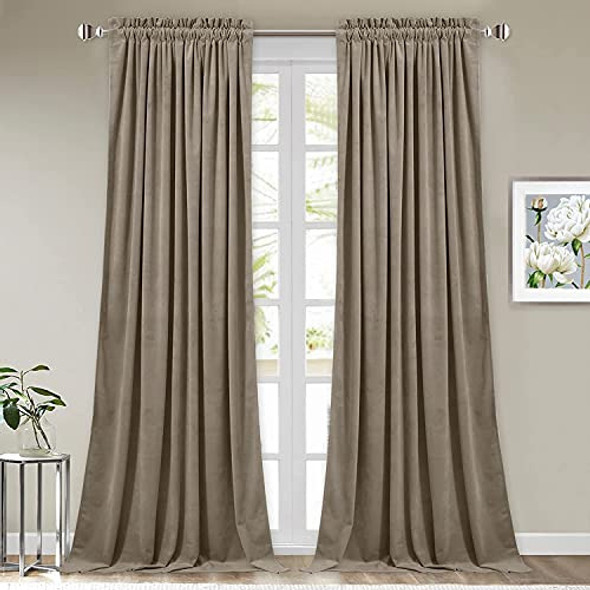 Stangh - Cortinas De Terciopelo Beige Camello Para Habitaci 0