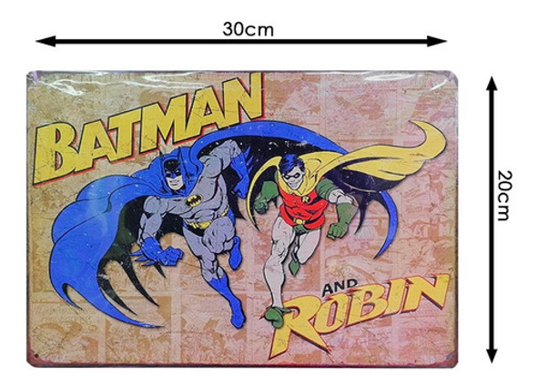 Chapa Decorativa Batman 20x30 Ts Home 1 Chapa Decorativa Batman 20x30 Ts Home 1