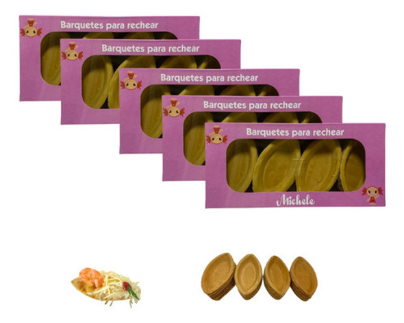 Barquetes P/ Rechear Canapés C/200 Doces Michele 0 Barquetes P/ Rechear Canapés C/200 Doces Michele 0