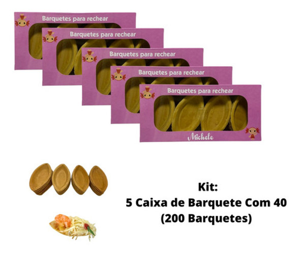 Barquetes P/ Rechear Canapés C/200 Doces Michele 1 Barquetes P/ Rechear Canapés C/200 Doces Michele 1