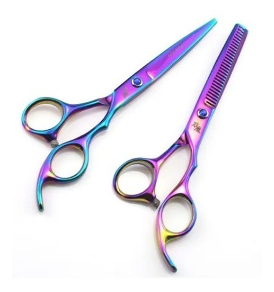 Tijeras 6` Peluquería Tornosoladas Set 3 Tijeras Con Estuche 1