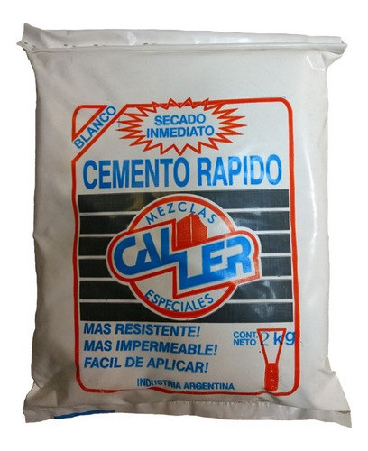Cemento Rápido Blanco 1 Kilo Caller Secado Inmediato Pintumm 0