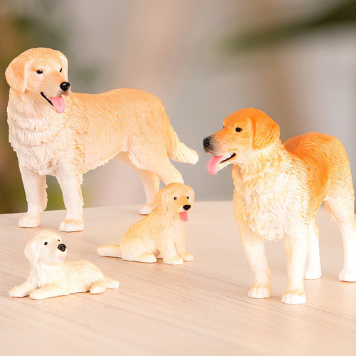 Juguete Figuras Animales Familia Perros Golden Niños 3años+ 1