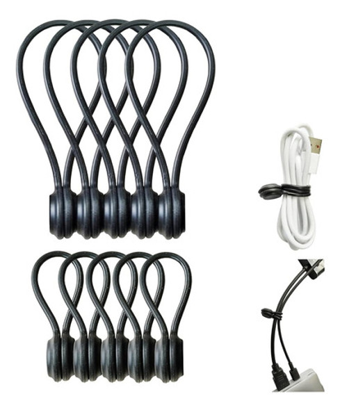 Bridas Magnéticas De Silicona, Organizador De Cables Magnéti 0