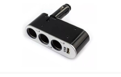 Cargador Triple 12v De Auto + 1 Usb 0