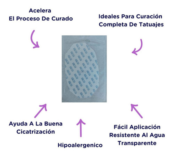 Parche Post Tatuaje Curación Rápida 15x20cm Hipoalergic X3 1