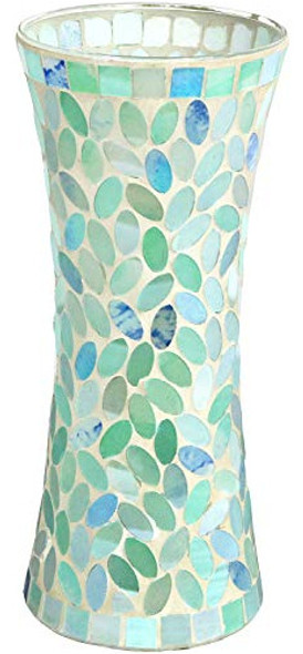 Florero De Vidrio Mosaico De Cerámica Galashield Para Flores 0
