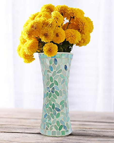 Florero De Vidrio Mosaico De Cerámica Galashield Para Flores 1