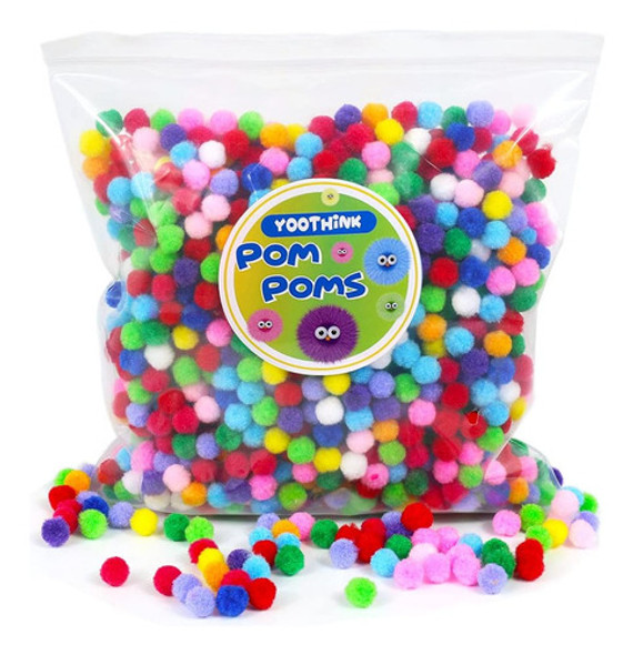 Pompoms Multicolores Para Manualidades, 1500 Piezas, 1 Cm 0