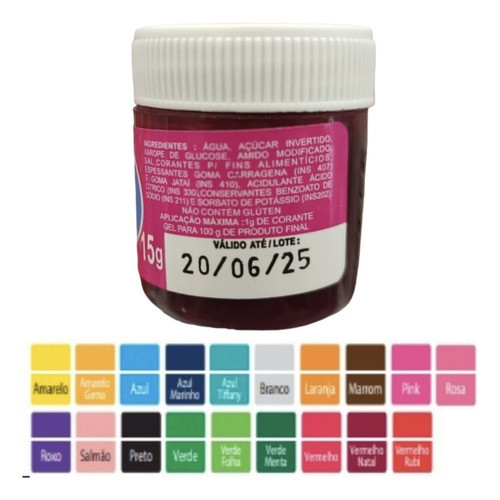 Colorante Gel 15 Gramos Fab X 3 Unidades 1