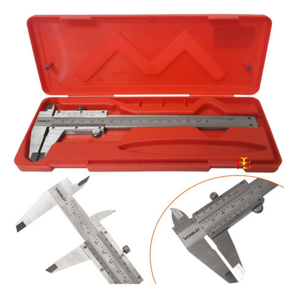 Calibre Acero Templado 150mm Medidor Profundidad 6 PuLG Caja 0