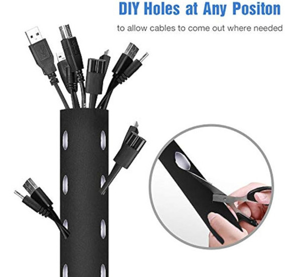 [paquete De 2] Joto Funda De Gestión De Cables De 10.83 Pies 1