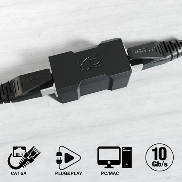 2 Acopladores Rj45 Con Blindaje Extra, Conector De Cable De 1