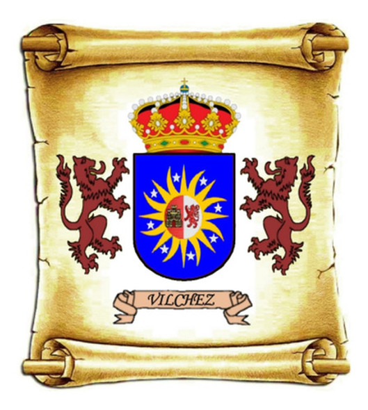 Vilchez - Escudo Del Apellido - Heráldica - Lámina 45x30 Cm. 0