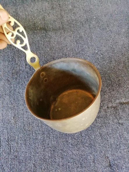 Antigua Media De Cocina Cobre Y Bronce 1