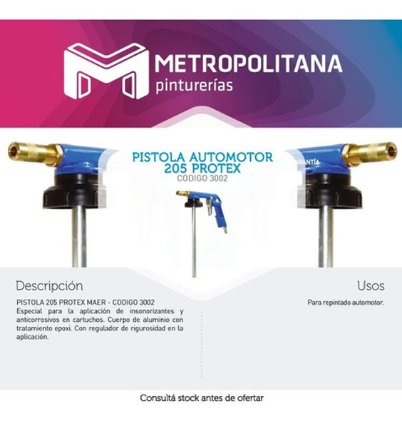 Pistola Para Pintar Maer Protex 205 Automotor 1
