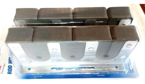 Soporte De Caña Lateral Aluminio Y Goma P/3 Cañas Nautica 0
