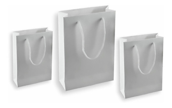 Bolsas Blancas Papel Kraft  Las Más Lindas Pack Con 20 Unid. 1
