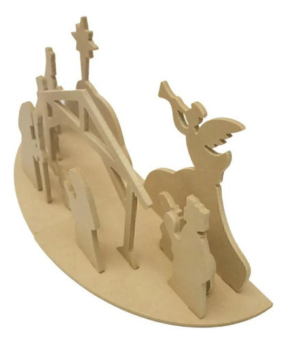 Pesebre Encastrable Pack X 12 Figuras  Mdf Navidad 1