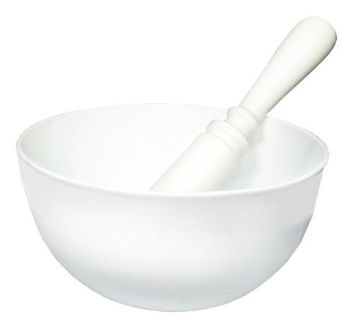 Cuenco Gong Budista Grande Blanco+baqueta De Madera Torneada 0