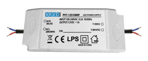 Fuente 12v 1a Driver Tira Led Cctv Switching Plastico 0