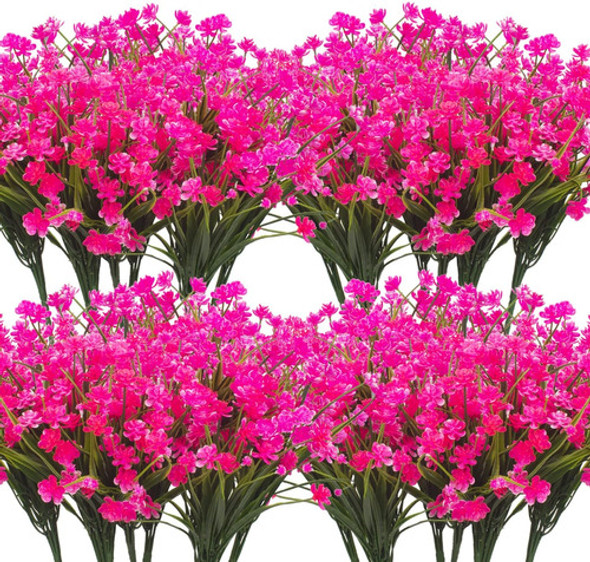 Flores Artificiales Resistentes Uv Decoración Pack X 20 Rosa 0