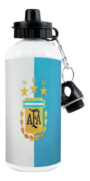 Botella Deportiva - Argentina Campeon 3 Estrellas Celeste 0