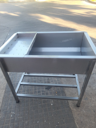 Piletón En Acero Inox 304 1mm De 1x60x30 Profundidad 0
