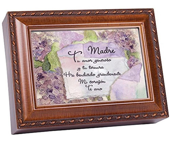 Cottage Garden Madre Woodgrain Music Box / Jewelry Box Juega 0