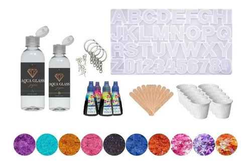 Moldes Silicona Kit Completo Letras Abc + Resina Joyeria 0