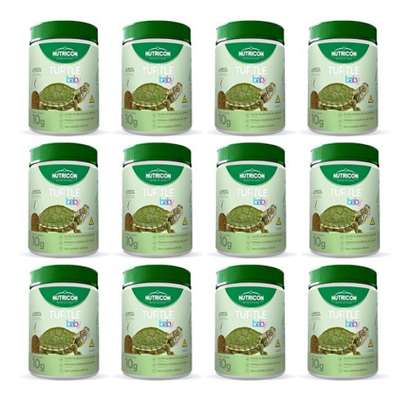 Ração P/ Filhotes De Tartarugas Turtle Baby 10gr - Kit 12 Un 0