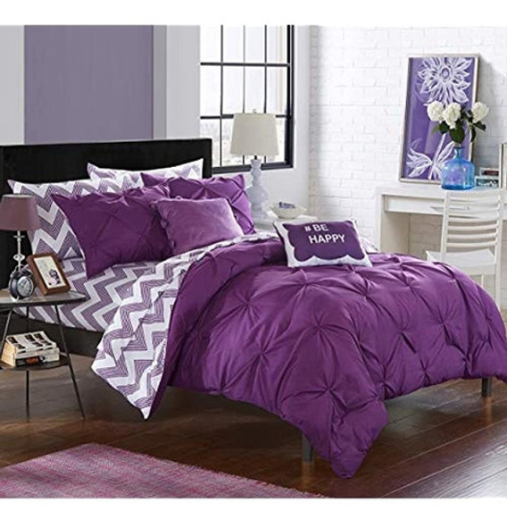 Chic Home - Juego De Cama Con Cobertor De 9 Unidades Louisvi 0