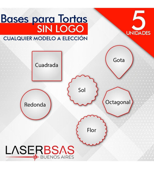 Base Para Tortas Fibroplus 22 Y 23 Cm X5  Bt2223-fp-5 0