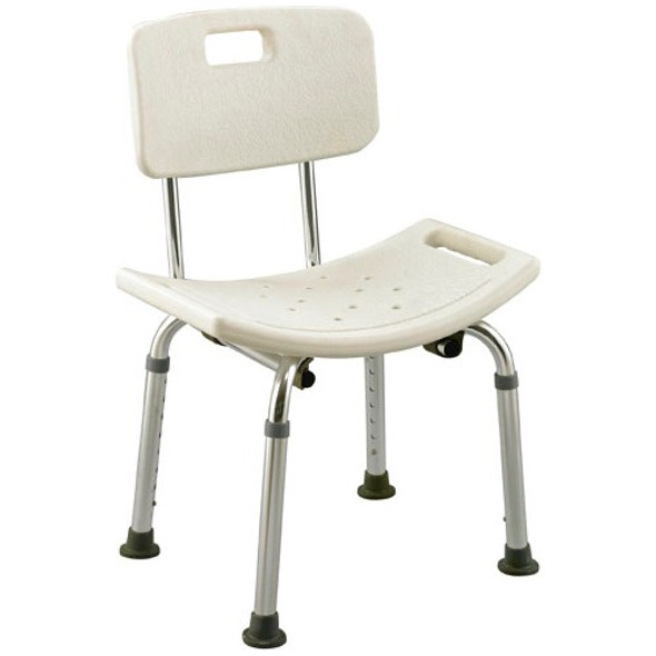 Silla De Baño De Aluminio Y Pvc Con Respaldo Aolike 0